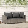 Set de muebles de jardín 2 pzas cojines ratán sintético gris de vidaXL, Conjuntos de jardín - Ref: Foro24-362684, Precio: 201...