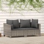 Set de muebles de jardín 2 pzas cojines ratán sintético gris de vidaXL, Conjuntos de jardín - Ref: Foro24-362684, Precio: 207...