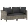 Set de muebles de jardín 2 pzas cojines ratán sintético gris de vidaXL, Conjuntos de jardín - Ref: Foro24-362684, Precio: 201...