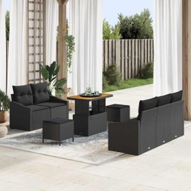 Conjunto de sofás de jardín 8 pcs Negro ratán sintético en Sofás de exterior | Comprar online en Foru.es