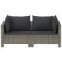 Set de muebles de jardín 2 pzas cojines ratán sintético gris de vidaXL, Conjuntos de jardín - Ref: Foro24-362684, Precio: 201...