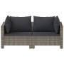 Set de muebles de jardín 2 pzas cojines ratán sintético gris de vidaXL, Conjuntos de jardín - Ref: Foro24-362684, Precio: 207...