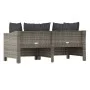 Set de muebles de jardín 2 pzas cojines ratán sintético gris de vidaXL, Conjuntos de jardín - Ref: Foro24-362684, Precio: 201...
