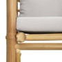 Set de muebles de jardín 7 piezas bambú y cojines gris claro de vidaXL, Conjuntos de jardín - Ref: Foro24-3155109, Precio: 77...