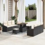 Conjunto de sofás de jardín 9 pcs Negro ratán sintético en Sofás de exterior | Comprar online en Foru.es