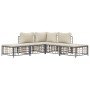 Juego de muebles de jardín 5 pzas cojines antracita ratán PE de vidaXL, Sofás de exterior - Ref: Foro24-3186760, Precio: 370,...