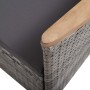 Set de muebles de jardín 3 pzas y cojines ratán sintético gris en Conjuntos de jardín | Comprar online en Foru.es
