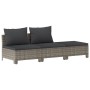 Set de muebles de jardín 3 pzas y cojines ratán sintético gris de vidaXL, Conjuntos de jardín - Ref: Foro24-362692, Precio: 2...