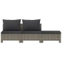 Set de muebles de jardín 3 pzas y cojines ratán sintético gris de vidaXL, Conjuntos de jardín - Ref: Foro24-362692, Precio: 2...