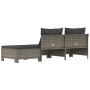 Set de muebles de jardín 3 pzas y cojines ratán sintético gris de vidaXL, Conjuntos de jardín - Ref: Foro24-362692, Precio: 2...