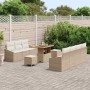 Conjunto de sofás de jardín 10 pcs Beige ratán sintético en Sofás de exterior | Comprar online en Foru.es