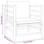 Set de muebles de jardín 5 piezas bambú y cojines gris taupé de vidaXL, Conjuntos de jardín - Ref: Foro24-3155121, Precio: 50...