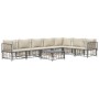 Juego de muebles de jardín 8 pzas y cojines ratán PE antracita de vidaXL, Sofás de exterior - Ref: Foro24-3186762, Precio: 65...