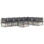 Juego de muebles de jardín 8 pzas y cojines ratán PE antracita de vidaXL, Sofás de exterior - Ref: Foro24-3186763, Precio: 65...