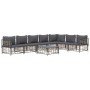 Juego de muebles de jardín 8 pzas y cojines ratán PE antracita de vidaXL, Sofás de exterior - Ref: Foro24-3186763, Precio: 65...