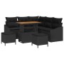 Conjunto de sofá de jardín con cojín 8 pcs Negro Poliratán en Sofás de exterior | Comprar online en Foru.es