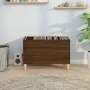 Mueble discos madera contrachapada roble marrón 74,5x38x48 cm de vidaXL, Almacenamiento para CD y DVD - Ref: Foro24-831964, P...