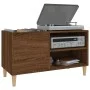 Mueble discos madera contrachapada roble marrón 84,5x38x48 cm de vidaXL, Almacenamiento para CD y DVD - Ref: Foro24-831948, P...