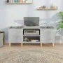 Concrete gray plywood disc cabinet 121x38x48 cm by vidaXL, CD and DVD storage - Ref: Foro24-831929, Price: 63,32 €, Discount: %