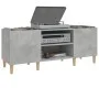 Concrete gray plywood disc cabinet 121x38x48 cm by vidaXL, CD and DVD storage - Ref: Foro24-831929, Price: 63,32 €, Discount: %