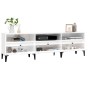 Mueble de TV madera contrachapada blanco brillo 150x30x44,5 cm de vidaXL, Muebles TV - Ref: Foro24-831919, Precio: 83,21 €, D...