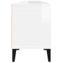 Mueble de TV madera contrachapada blanco brillo 150x30x44,5 cm de vidaXL, Muebles TV - Ref: Foro24-831919, Precio: 83,21 €, D...