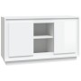 Aparador de madera contrachapada blanco brillante 102x35x60 cm de vidaXL, Aparadores - Ref: Foro24-831879, Precio: 130,70 €, ...