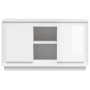 Aparador de madera contrachapada blanco brillante 102x35x60 cm de vidaXL, Aparadores - Ref: Foro24-831879, Precio: 130,70 €, ...