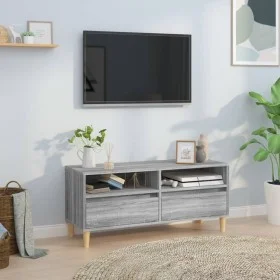 Sonoma gray plywood TV cabinet 100x34.5x44.5 cm by vidaXL, TV Furniture - Ref: Foro24-831899, Price: 66,08 €, Discount: %