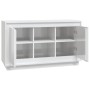 Aparador de madera contrachapada blanco brillante 102x35x60 cm de vidaXL, Aparadores - Ref: Foro24-831879, Precio: 130,70 €, ...
