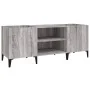 Mueble para discos madera contrachapada gris sonoma 121x38x48cm de vidaXL, Almacenamiento para CD y DVD - Ref: Foro24-831939,...