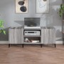 Mueble para discos madera contrachapada gris sonoma 121x38x48cm de vidaXL, Almacenamiento para CD y DVD - Ref: Foro24-831939,...