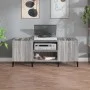 Mueble para discos madera contrachapada gris sonoma 121x38x48cm de vidaXL, Almacenamiento para CD y DVD - Ref: Foro24-831939,...