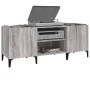 Mueble para discos madera contrachapada gris sonoma 121x38x48cm de vidaXL, Almacenamiento para CD y DVD - Ref: Foro24-831939,...
