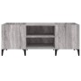 Mueble para discos madera contrachapada gris sonoma 121x38x48cm de vidaXL, Almacenamiento para CD y DVD - Ref: Foro24-831939,...