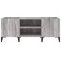Mueble para discos madera contrachapada gris sonoma 121x38x48cm de vidaXL, Almacenamiento para CD y DVD - Ref: Foro24-831939,...