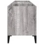 Sonoma gray plywood record cabinet 121x38x48cm by vidaXL, CD and DVD storage - Ref: Foro24-831939, Price: 70,79 €, Discount: %