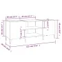 Mueble para discos madera contrachapada gris sonoma 121x38x48cm de vidaXL, Almacenamiento para CD y DVD - Ref: Foro24-831939,...