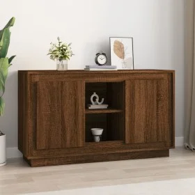 Oak brown plywood sideboard 102x35x60 cm by vidaXL, Sideboards - Ref: Foro24-831884, Price: 92,66 €, Discount: %
