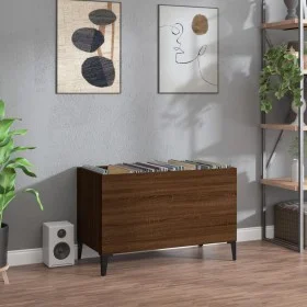 Brown oak plywood disc cabinet 74.5x38x48 cm by vidaXL, CD and DVD storage - Ref: Foro24-831972, Price: 48,04 €, Discount: %