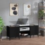 Mueble para discos madera contrachapada negro 121x38x48 cm de vidaXL, Almacenamiento para CD y DVD - Ref: Foro24-831934, Prec...