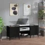 Mueble para discos madera contrachapada negro 121x38x48 cm de vidaXL, Almacenamiento para CD y DVD - Ref: Foro24-831934, Prec...