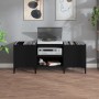 Mueble para discos madera contrachapada negro 121x38x48 cm de vidaXL, Almacenamiento para CD y DVD - Ref: Foro24-831934, Prec...