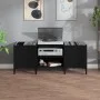 Mueble para discos madera contrachapada negro 121x38x48 cm de vidaXL, Almacenamiento para CD y DVD - Ref: Foro24-831934, Prec...