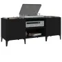 Mueble para discos madera contrachapada negro 121x38x48 cm de vidaXL, Almacenamiento para CD y DVD - Ref: Foro24-831934, Prec...