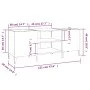 Mueble para discos madera contrachapada negro 121x38x48 cm de vidaXL, Almacenamiento para CD y DVD - Ref: Foro24-831934, Prec...