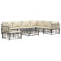 Juego de muebles de jardín 8 pzas y cojines ratán PE antracita de vidaXL, Sofás de exterior - Ref: Foro24-3186768, Precio: 65...