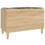 Mueble discos madera contrachapada roble Sonoma 74,5x38x48 cm de vidaXL, Almacenamiento para CD y DVD - Ref: Foro24-831960, P...