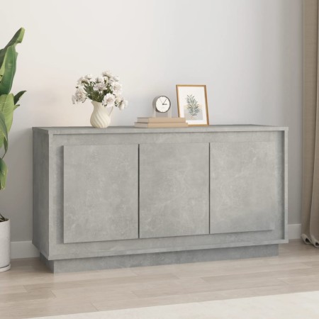 Aparador de madera contrachapada gris hormigón 102x35x55 cm de vidaXL, Aparadores - Ref: Foro24-831889, Precio: 97,89 €, Desc...