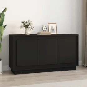 Black plywood sideboard 102x35x55 cm by vidaXL, Sideboards - Ref: Foro24-831886, Price: 101,10 €, Discount: %